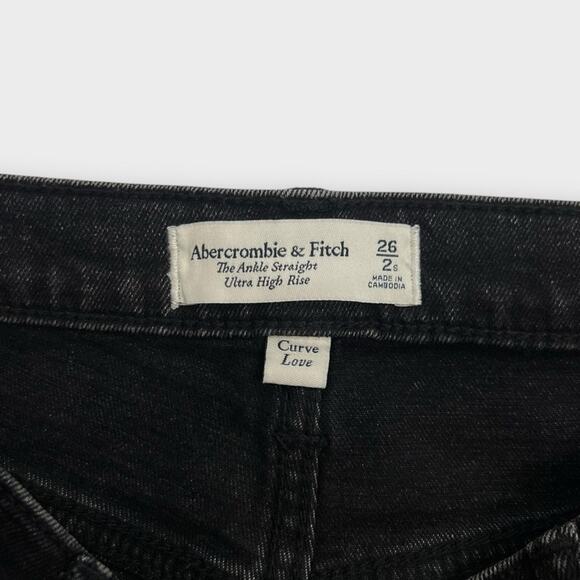 Abercrombie & Fitch Curve Love The Ankle Straight Ultra High Rise Jeans 26/2S - Picture 4 of 9